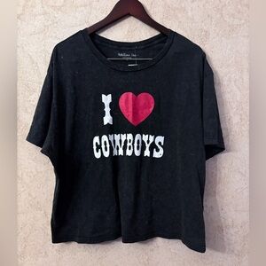 Rebellious One Black Tee ‘I ❤️ Cowboy’